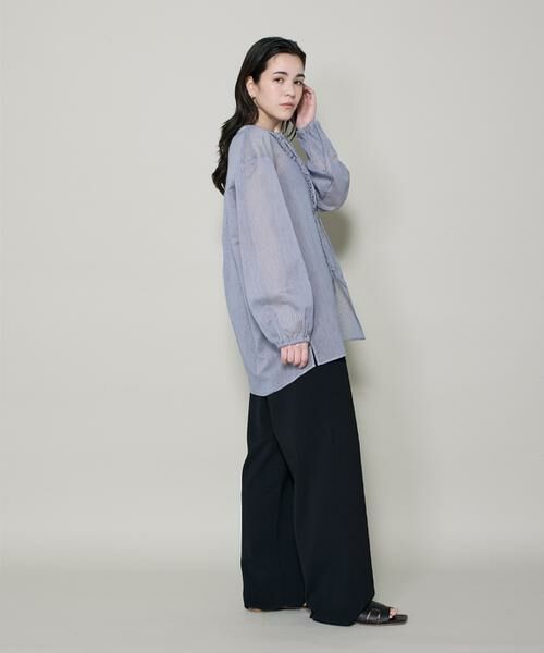 I.T.'S. international / イッツインターナショナル シャツ・ブラウス | コットンシルクフリルデザインブラウス | 詳細10