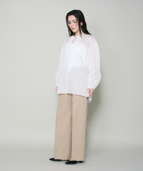 I.T.'S. international / イッツインターナショナル シャツ・ブラウス | コットンシルクフリルデザインブラウス | 詳細3