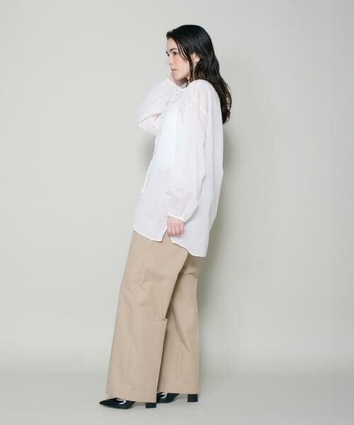 I.T.'S. international / イッツインターナショナル シャツ・ブラウス | コットンシルクフリルデザインブラウス | 詳細4