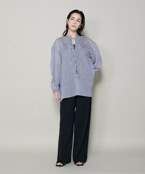 I.T.'S. international / イッツインターナショナル シャツ・ブラウス | コットンシルクフリルデザインブラウス | 詳細8