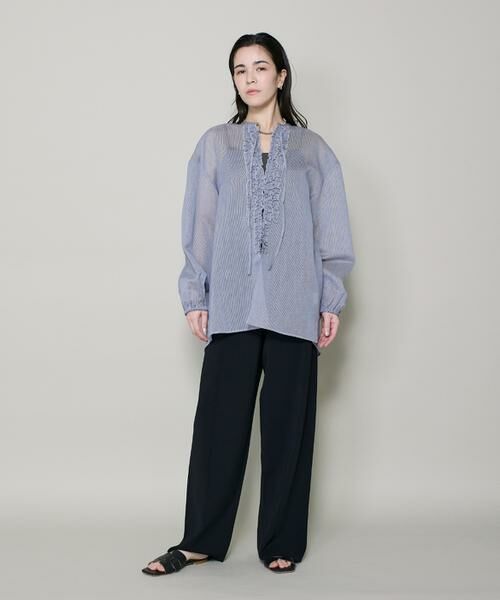 I.T.'S. international / イッツインターナショナル シャツ・ブラウス | コットンシルクフリルデザインブラウス | 詳細9