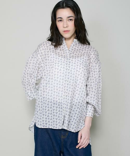 I.T.'S. international / イッツインターナショナル シャツ・ブラウス | トライアングルプリントコットンブラウス | 詳細9