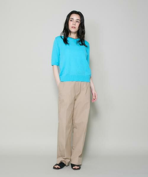 I.T.'S. international / イッツインターナショナル ニット・セーター | ハーフスリーブクルーネックニット《ガスコットン》 | 詳細10