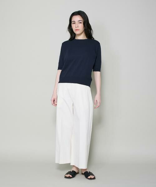 I.T.'S. international / イッツインターナショナル ニット・セーター | ハーフスリーブクルーネックニット《ガスコットン》 | 詳細12