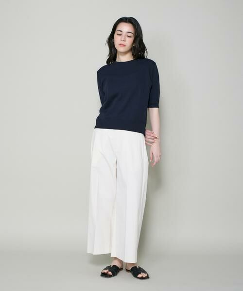 I.T.'S. international / イッツインターナショナル ニット・セーター | ハーフスリーブクルーネックニット《ガスコットン》 | 詳細13