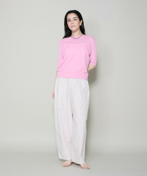 I.T.'S. international / イッツインターナショナル ニット・セーター | ハーフスリーブクルーネックニット《ガスコットン》 | 詳細2