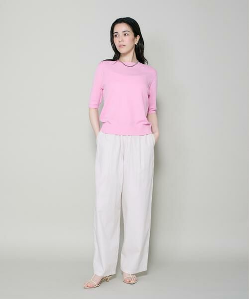 I.T.'S. international / イッツインターナショナル ニット・セーター | ハーフスリーブクルーネックニット《ガスコットン》 | 詳細3