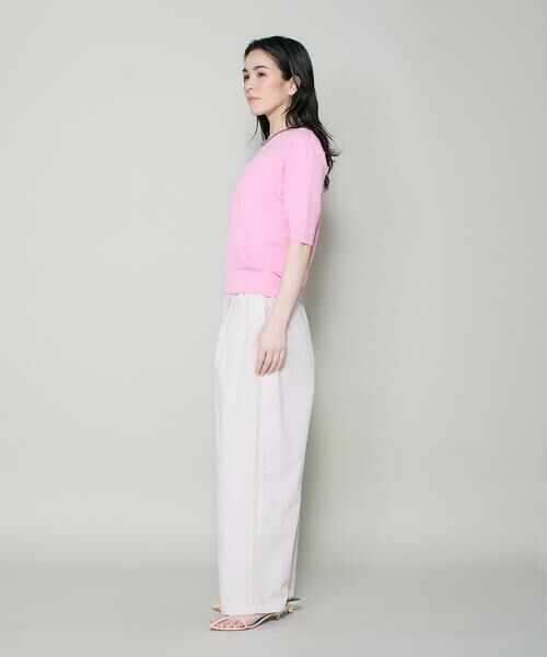 I.T.'S. international / イッツインターナショナル ニット・セーター | ハーフスリーブクルーネックニット《ガスコットン》 | 詳細4