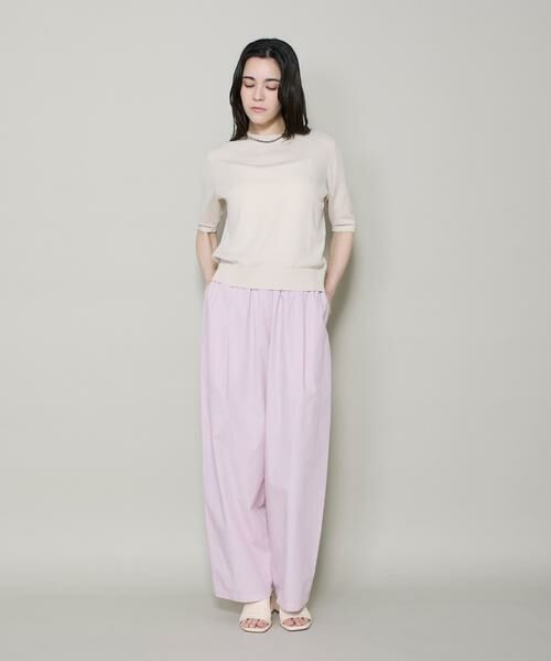 I.T.'S. international / イッツインターナショナル ニット・セーター | ハーフスリーブクルーネックニット《ガスコットン》 | 詳細6