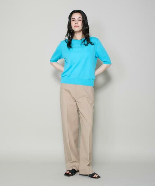 I.T.'S. international / イッツインターナショナル ニット・セーター | ハーフスリーブクルーネックニット《ガスコットン》 | 詳細9