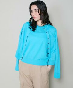 I.T.'S. international / イッツインターナショナル カーディガン・ボレロ | クルーネックカーディガン《ガスコットン》