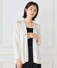 I.T.'S. international / イッツインターナショナル カットソー | ミドル丈ニュアンスカーディガン　