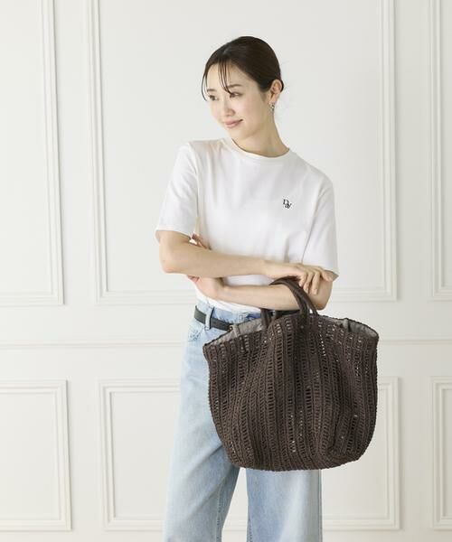 I.T.'S. international / イッツインターナショナル ハンドバッグ | コットンネットバッグ《beej》（チャコールグレー3）