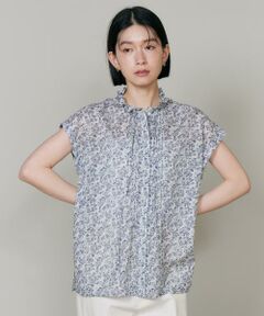 I.T.'S. international / イッツインターナショナル シャツ・ブラウス | ビンテージ風フラワープリントボウタイブラウス　