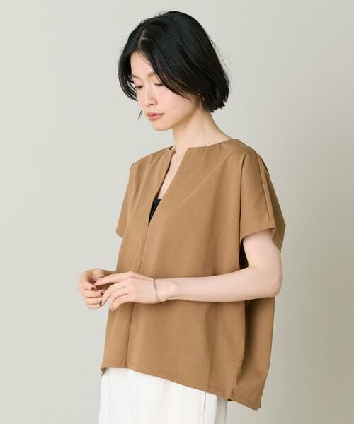 I.T.'S. international / イッツインターナショナル Tシャツ | キーネックカットプルオーバー｜すっきり魅せるキーネック、軽やか天竺プルオーバー | 詳細4