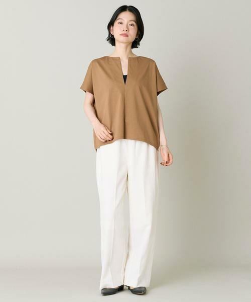 I.T.'S. international / イッツインターナショナル Tシャツ | キーネックカットプルオーバー｜すっきり魅せるキーネック、軽やか天竺プルオーバー | 詳細5