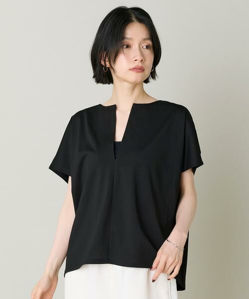 I.T.'S. international / イッツインターナショナル Tシャツ | キーネックカットプルオーバー｜すっきり魅せるキーネック、軽やか天竺プルオーバー | 詳細8