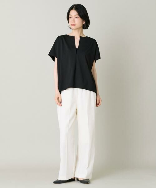 I.T.'S. international / イッツインターナショナル Tシャツ | キーネックカットプルオーバー｜すっきり魅せるキーネック、軽やか天竺プルオーバー | 詳細21