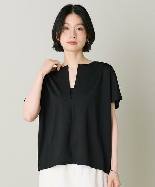 I.T.'S. international / イッツインターナショナル Tシャツ | キーネックカットプルオーバー｜すっきり魅せるキーネック、軽やか天竺プルオーバー | 詳細14
