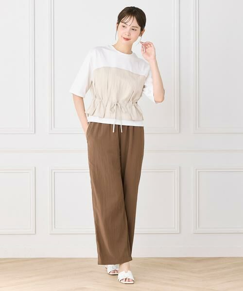 I.T.'S. international / イッツインターナショナル Tシャツ | ビスチェドッキングカットソー｜1枚で華やぐビスチェ風メリハリTシャツ | 詳細4