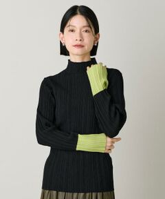 I.T.'S. international / イッツインターナショナル ニット・セーター | バイカラー変則リブハイネックPO｜すっきり美ラインを叶える快適ハイネック