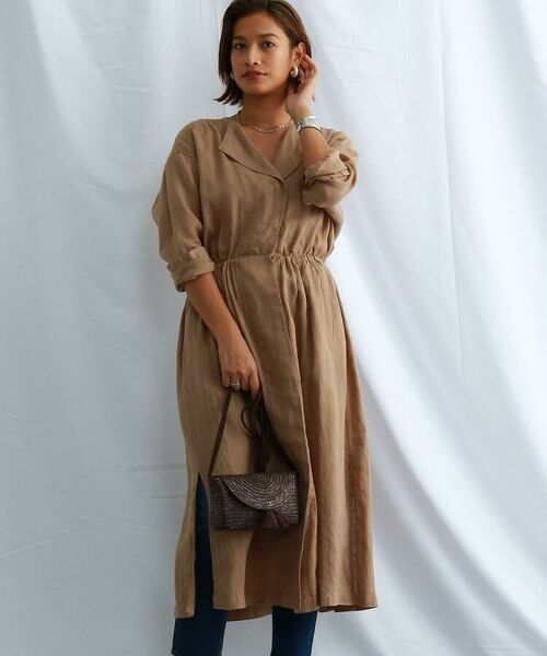 セール ウォッシャブル リネンロングスリットワンピース ミニ丈 ひざ丈ワンピース Jet ジェット ファッション通販 タカシマヤファッションスクエア