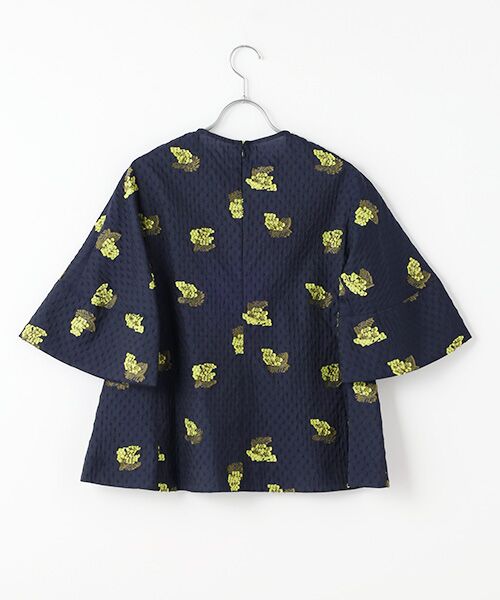 J-FACTORY / ジェイファクトリー シャツ・ブラウス | ミモザジャカードドルマンブラウス | 詳細1