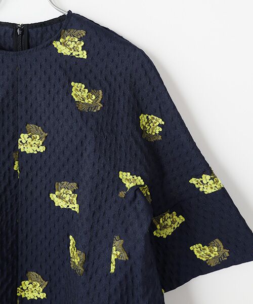 J-FACTORY / ジェイファクトリー シャツ・ブラウス | ミモザジャカードドルマンブラウス | 詳細2