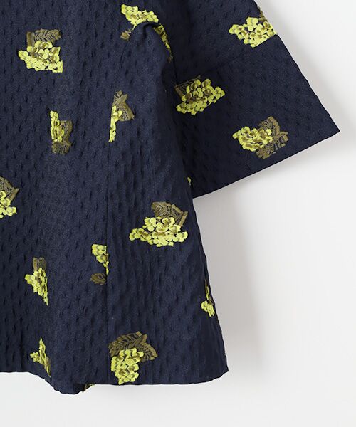 J-FACTORY / ジェイファクトリー シャツ・ブラウス | ミモザジャカードドルマンブラウス | 詳細3