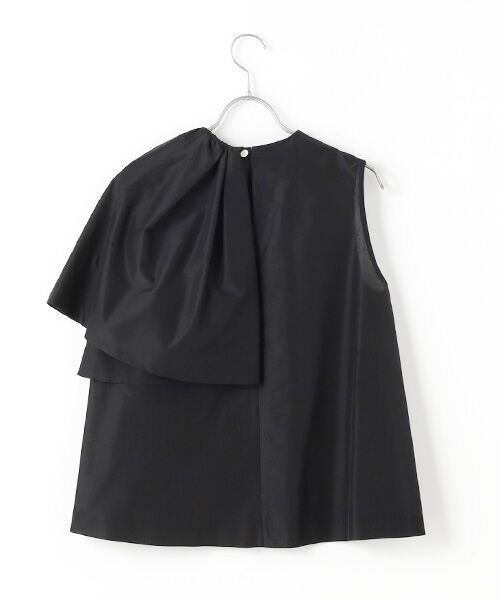 J-FACTORY / ジェイファクトリー シャツ・ブラウス | 綿シルク平織りアシンメトリーブラウス | 詳細1