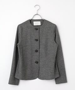 J-FACTORY / ジェイファクトリー ノーカラージャケット | クルーネックジャケット