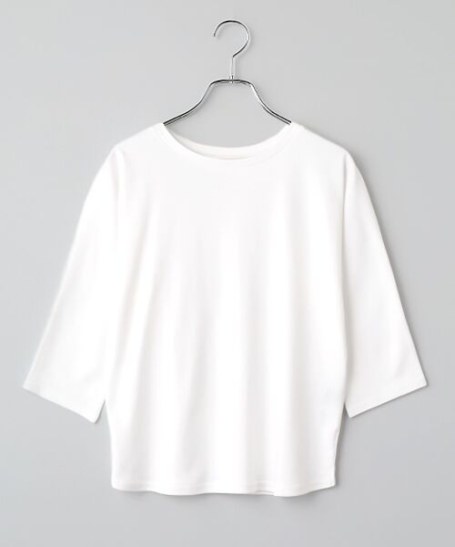J-FACTORY / ジェイファクトリー Tシャツ | スビンコットン7分丈Ｔシャツ（ホワイト）