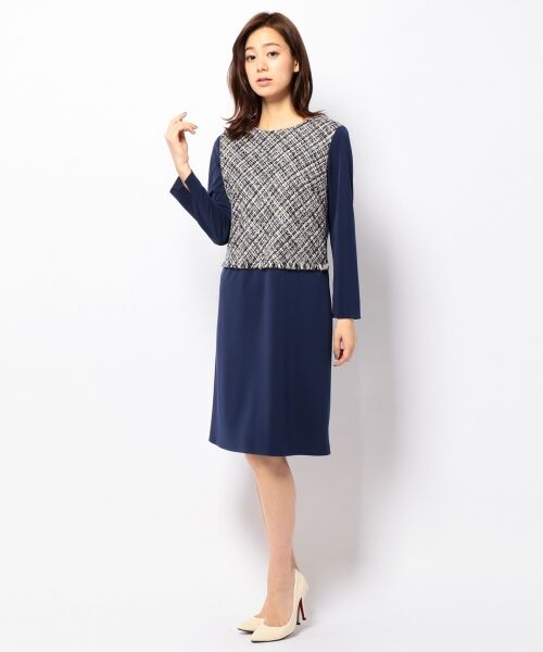海外輸入 自由区 ワンピース Sサイズ トゥルニエ社 ツィード 秋服 高い品質