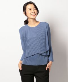【洗える】プリーツシフォン ブラウス