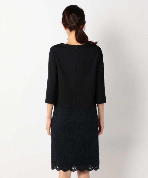 セール 17秋のweb限定 ボタニカルレースブロッキング ワンピース ミニ丈 ひざ丈ワンピース 自由区 ジユウク ファッション通販 タカシマヤファッションスクエア