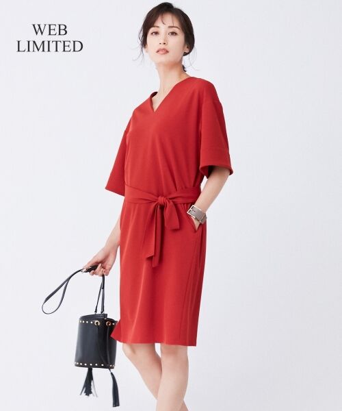 セール 17秋のweb限定 ハイツイストポンチ ワンピース ミニ丈 ひざ丈ワンピース 自由区 ジユウク ファッション通販 タカシマヤファッションスクエア