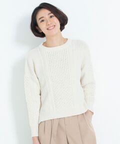 【洗える】PATTERN KNIT ニットプルオーバー