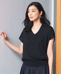 自由区 / ジユウク ニット・セーター | 【新色追加】コットンアセテート Vネックプルオーバー(検索番号E65)