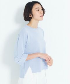 自由区 / ジユウク ニット・セーター | コットンアセテート 七分袖ニット