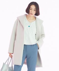 自由区 / ジユウク その他アウター | 【洗える】CARDY BOARD JERSEY フーデッドコート