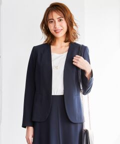 自由区 / ジユウク ノーカラージャケット | 【洗える】PREP TWILL ノーカラージャケット