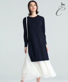 【Class Lounge】VISCOSE NYLON ロングチュニックニット