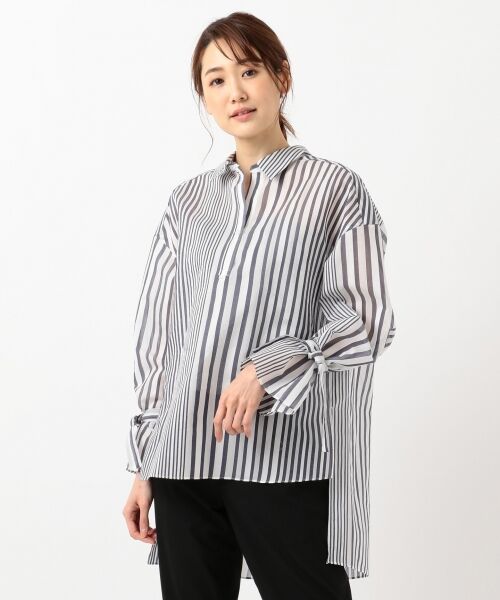 自由区 / ジユウク トップス | 【Class Lounge】COTTON SILK シャツチュニック | 詳細4