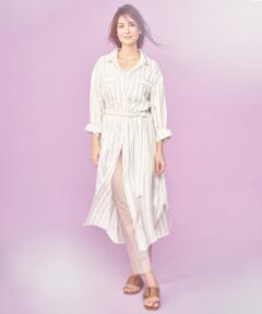 【マガジン掲載】ポルトガル SOMELOS ロングシャツワンピース(検索番号F25)