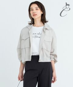 【Class Lounge】SAND WASH SILK シャツブルゾン