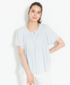 【再入荷・WEB限定】CHIFFON PLEATS ブラウス