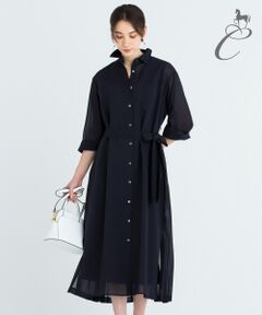 【Class Lounge】SHEAR VOILE シャツワンピース