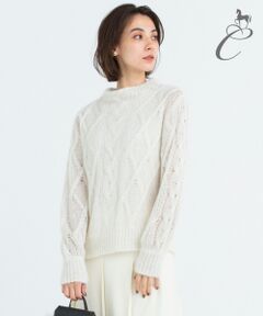 自由区 / ジユウク ニット・セーター | 【Class Lounge】AMABILE　アラン柄 ハイネック ニット プルオーバー