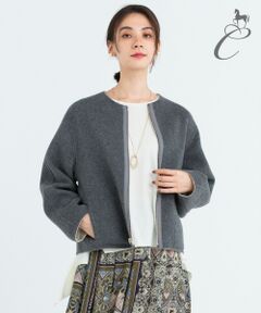 【Class Lounge/リバーシブル】 PURE CASHMERE DOUBLE ショートコート