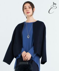 【Class Lounge/リバーシブル】 PURE CASHMERE DOUBLE ショートコート